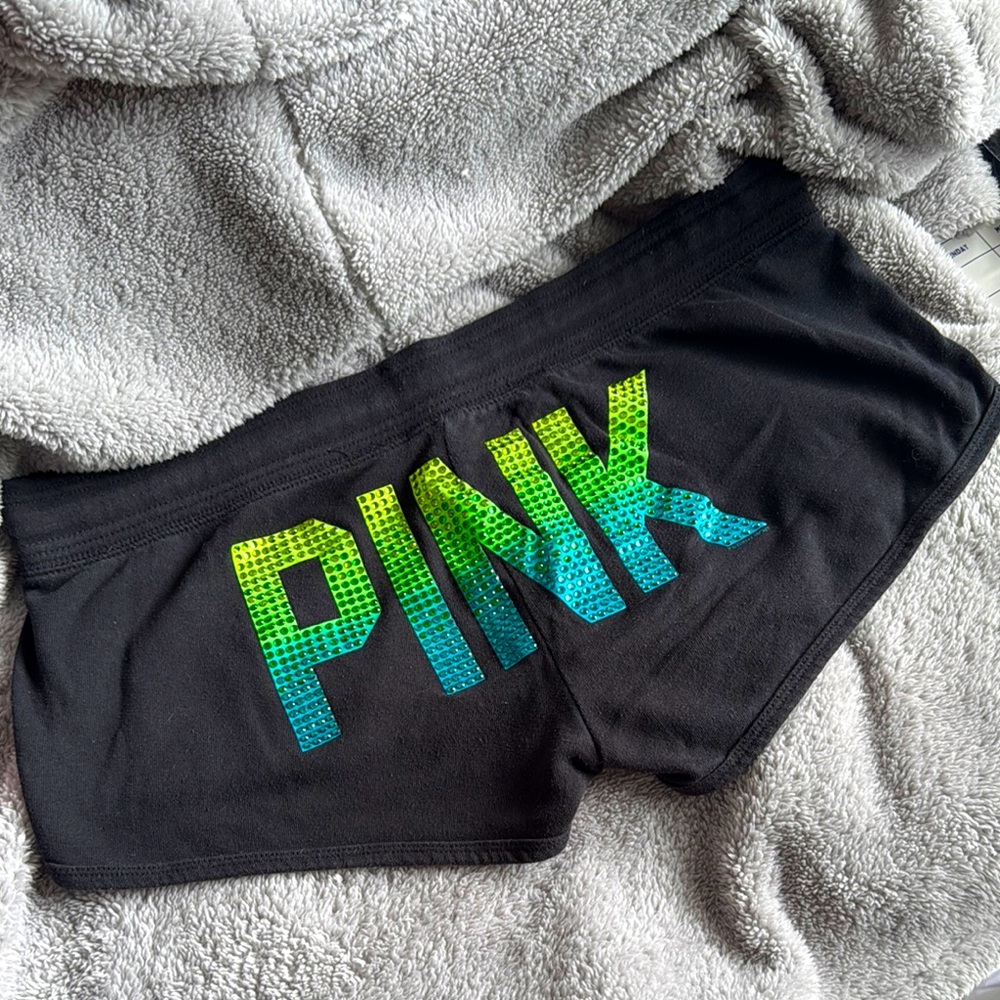 VS PINK rhinestone ombre shorts - Picture 3 of 9